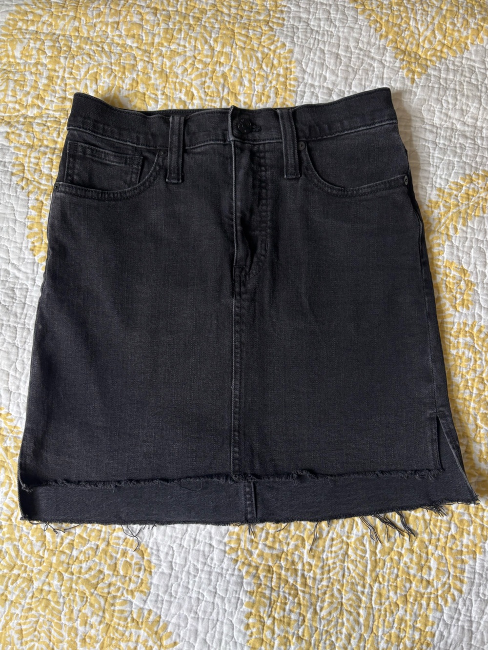 Madewell Black Denim Mini Skirt size 24